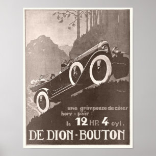 Póster Anuncio de época de Dion Bouton