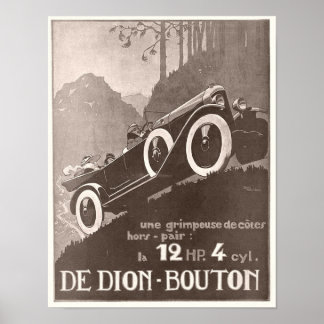 Póster Anuncio de época de Dion Bouton