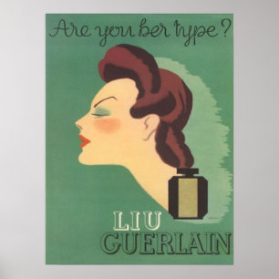 Póster Anuncio de época Liu Perfume de Guerlain en los añ