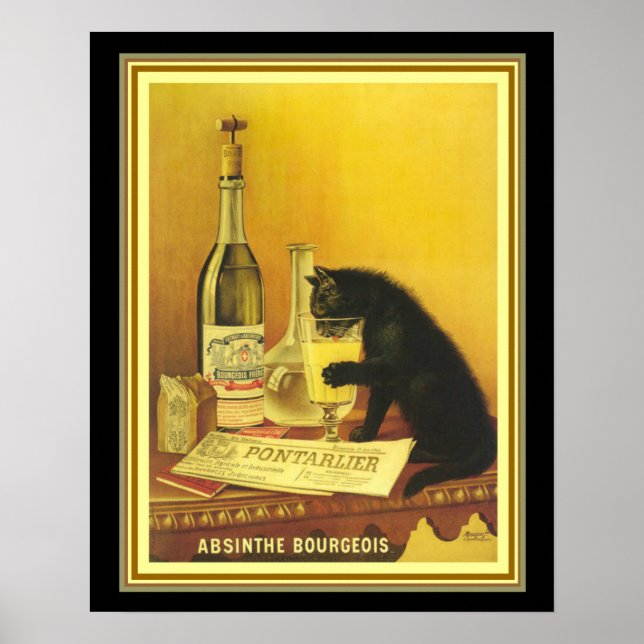 Póster Anuncio de época para Absinthe Bourgeois (Frente)