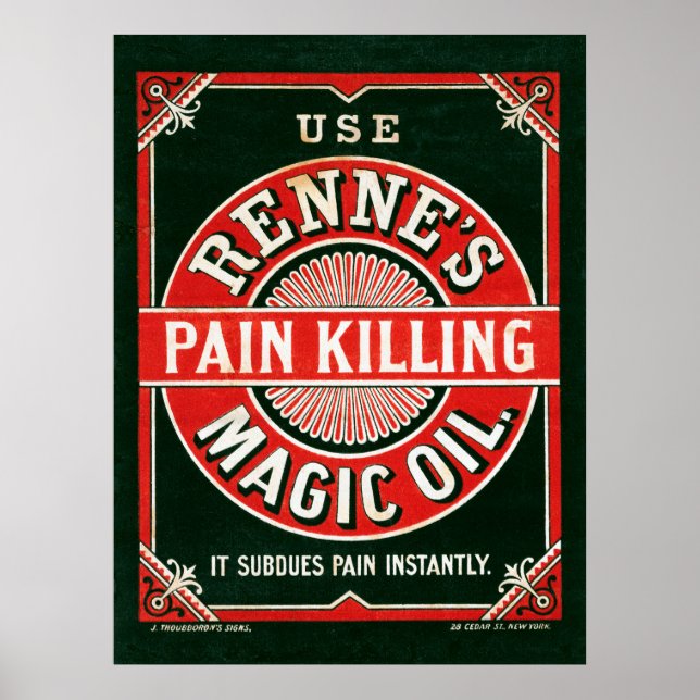 Póster Anuncio de época para el dolor de Renne que mata e (Frente)