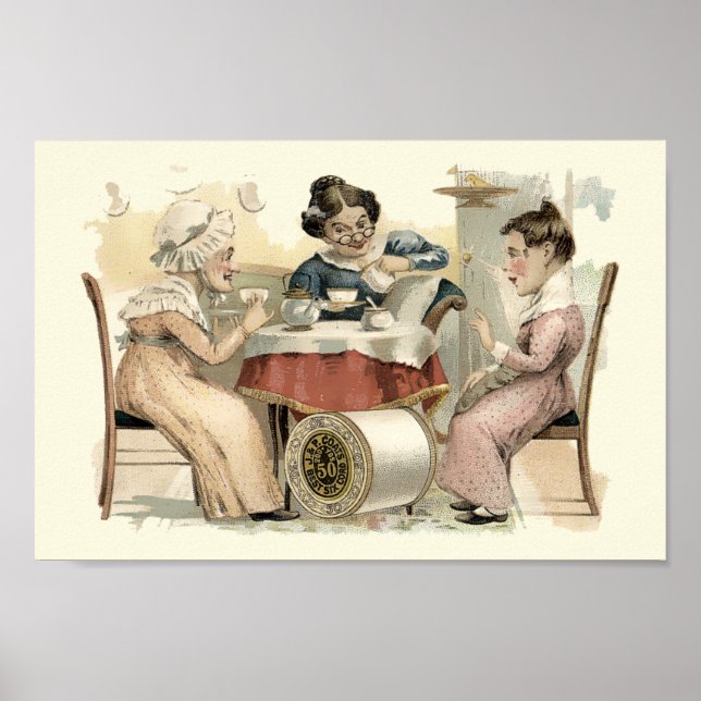Póster Anuncio de Fiesta de té de la era victoriana (Frente)