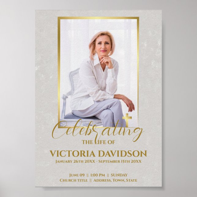 Póster Anuncio de Funeral de Facebook Descarga Instantáne (Frente)