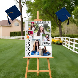 Póster Anuncio de Graduación 2026 de Fotos Múltiples Eleg
