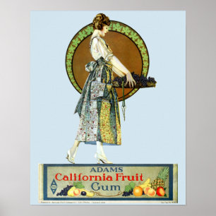 Póster Anuncio de graduación de Art Nouveau de Adams de C