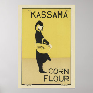 Póster Anuncio de harina de maíz de Kassama