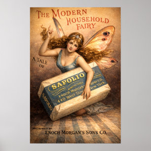 Póster Anuncio de jabón de la era victoriana vintage retr