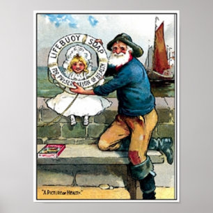 Póster Anuncio de jabón de marinero viejo
