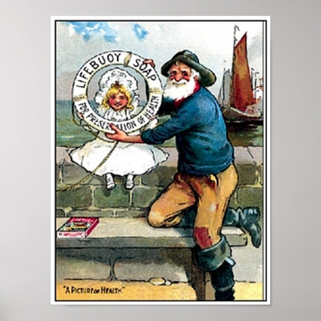 Póster Anuncio de jabón marinero viejo (Frente)