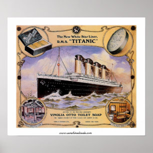 Póster Anuncio de jabón vintage de RMS Titanic