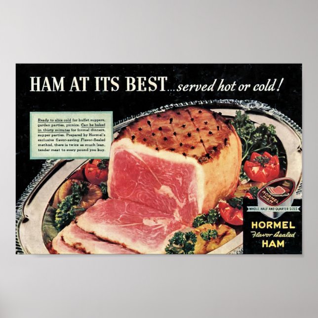 Póster Anuncio de jamón sellado con sabor a hORMEL de 193 (Frente)