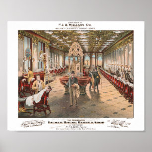 Póster Anuncio de la Barbería de Vintage