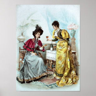 Póster Anuncio de la bebida del vintage