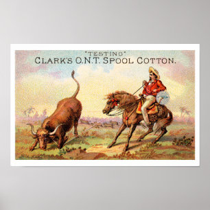 Póster Anuncio de la era de Rodeo Occidental en Victoria