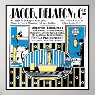 Póster Anuncio de la fontanería de 1924 franceses