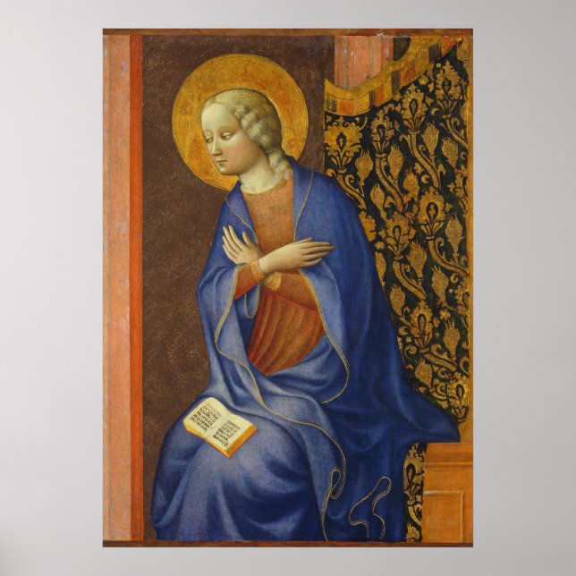 Póster Anuncio de la Virgen, c. 1430 (temperatura sobre e (Frente)