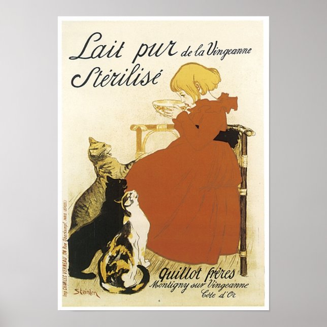 Póster Anuncio de Lait pur de la Vingeanne Sterilize - Ni (Frente)