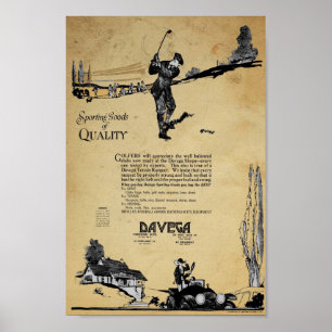 Póster Anuncio de las mercancías de Davega del vintage