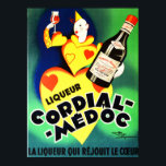 Póster Anuncio de LIQUOR CORDIAL MEDOC Art Deco francés<br><div class="desc">Reproducción de alta resolución,  impresiones súper nítidas,  colores corregidos para colores vivos y nítidos,  y reparados digitalmente para lágrimas,  manchas,  elementos faltantes. Afiche de la cosecha de licor Cordial Medoc.</div>