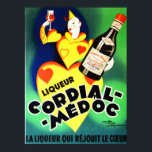 Póster Anuncio de LIQUOR CORDIAL MEDOC Art Deco francés<br><div class="desc">Reproducción de alta resolución,  impresiones súper nítidas,  colores corregidos para colores vivos y nítidos,  y reparados digitalmente para lágrimas,  manchas,  elementos faltantes. Afiche de la cosecha de licor Cordial Medoc.</div>