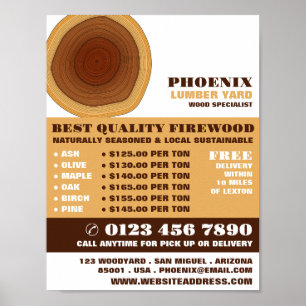Póster Anuncio de maderas, maderas/maderas