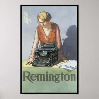 Póster Anuncio de máquina de escribir Remington