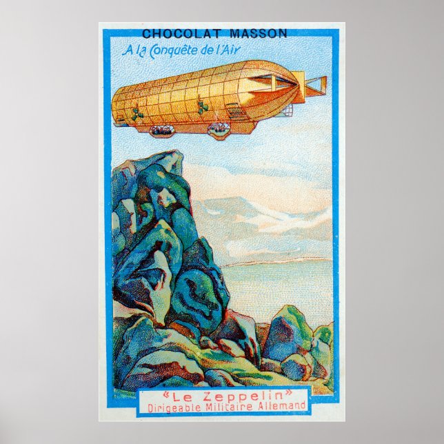 Póster Anuncio de Masson de Chocolat con aerolíneas de Ze (Frente)