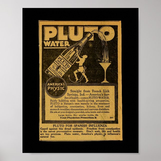 Póster Anuncio de medicamentos tónicos para la gripe de o (Frente)