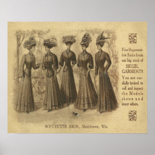 Póster Anuncio de moda vintage