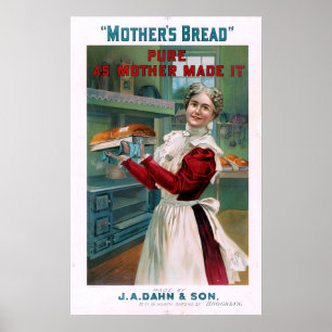 Póster Anuncio de pan de madre añeja