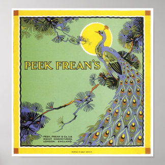 Póster Anuncio de Peek Frean para Peacock