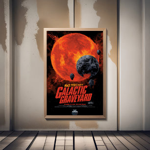 Póster Anuncio de película de terror sobre ciencia ficció
