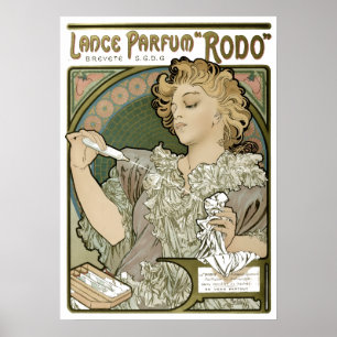 Póster Anuncio de Perfume Art Nouveau Victoriano Alphonse