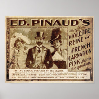 Póster Anuncio de Perfume de época de 1899