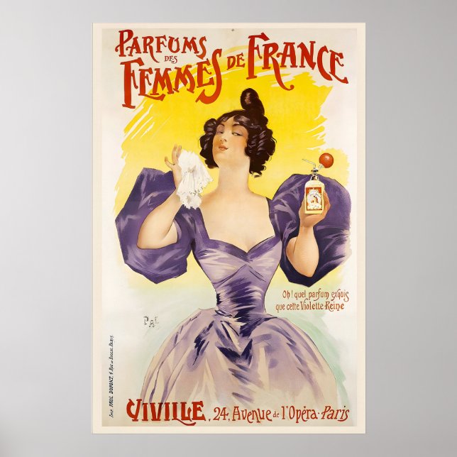 Póster Anuncio de Perfume Parfums Des Femmes de Franceby  (Frente)
