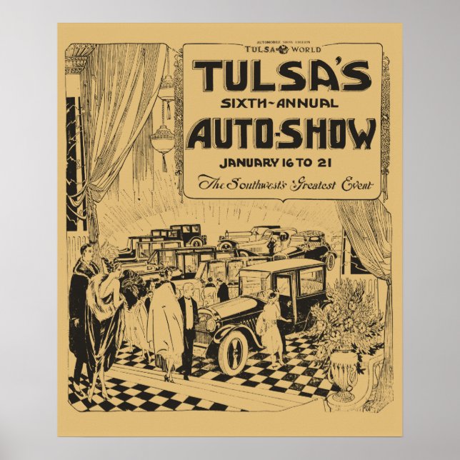 Póster Anuncio de periódico de la Viñeta Tulsa 1922 (Frente)