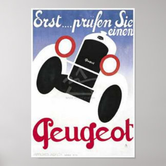 Póster Anuncio de Peugeot de época 3