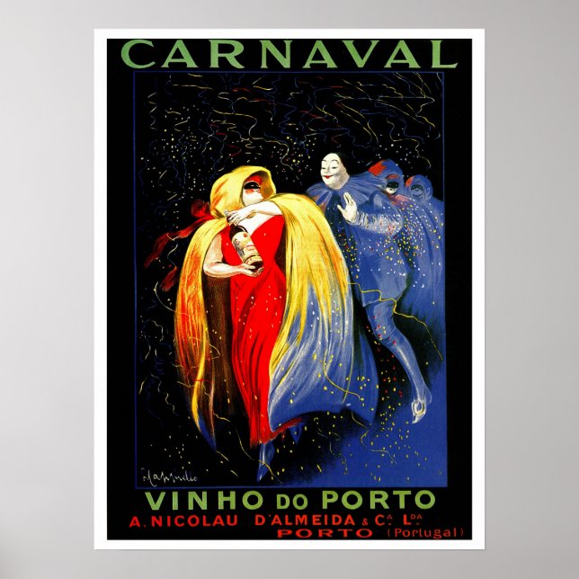 Póster Anuncio de porto del carnaval de Leonetto Cappiell (Frente)