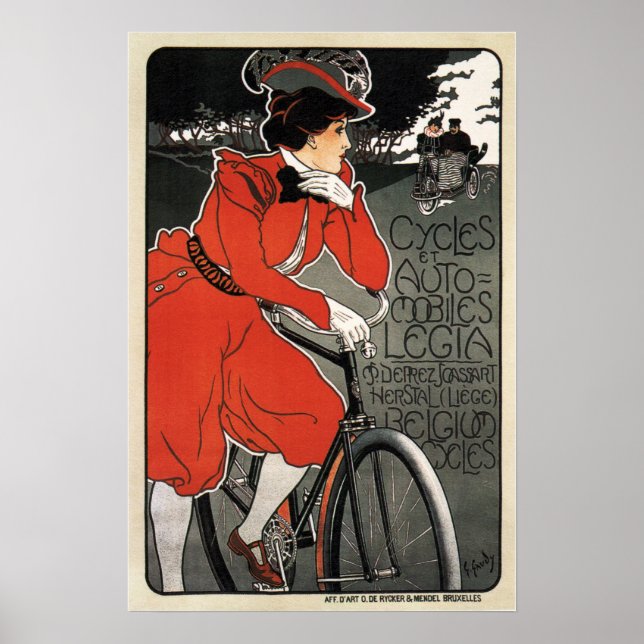 Póster Anuncio de Poster de bicicletas de época de Legia  (Frente)