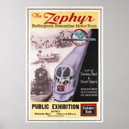 Póster Anuncio de Poster de trenes de motor de ZEPHYR