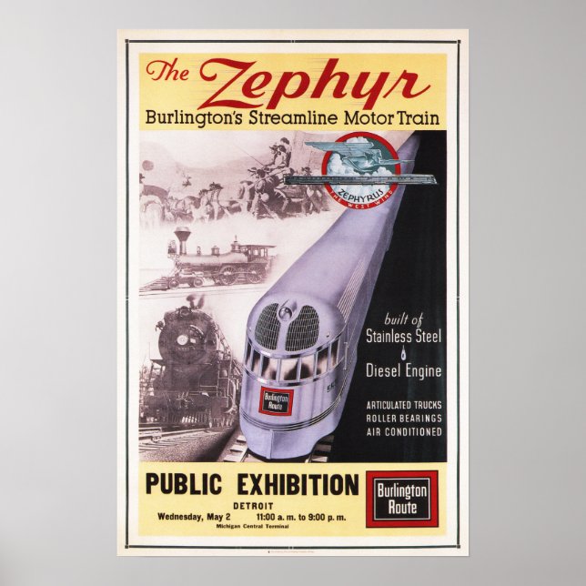 Póster Anuncio de Poster de trenes de motor de ZEPHYR (Frente)