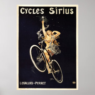 Póster Anuncio de Poster francés Cycles Sirius Vintage