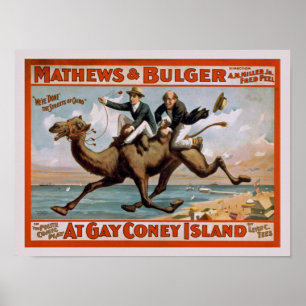 Póster Anuncio de programa de comedia vintage