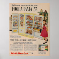 Anuncio de refrigerador de 1957