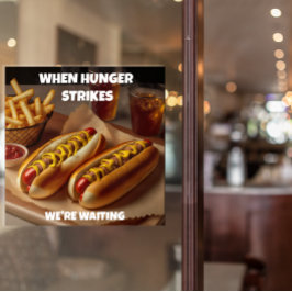 Póster Anuncio de restaurante personalizado de hotdogs pa