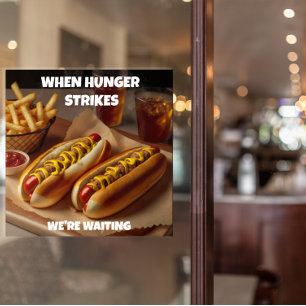 Póster Anuncio de restaurante personalizado de hotdogs pa