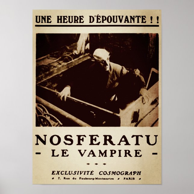 Póster Anuncio de revista francesa Vintage Nosferatu (Frente)