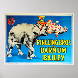 Póster Anuncio de Ringling Bros Greatest Show On Earth Ci