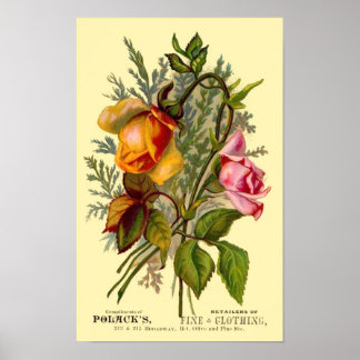 Póster Anuncio de ropa vintage - La ropa fina de Polack