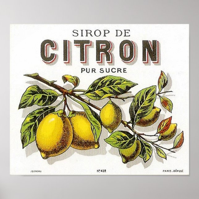 Póster Anuncio de Sirop de Citron de época - Poster (Frente)